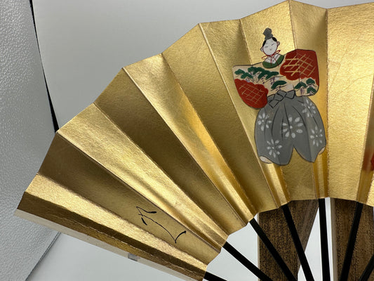 Sensu | HINA DOLL & PLUM BLOSSOM Traditional Japanese Fan | Collectors item